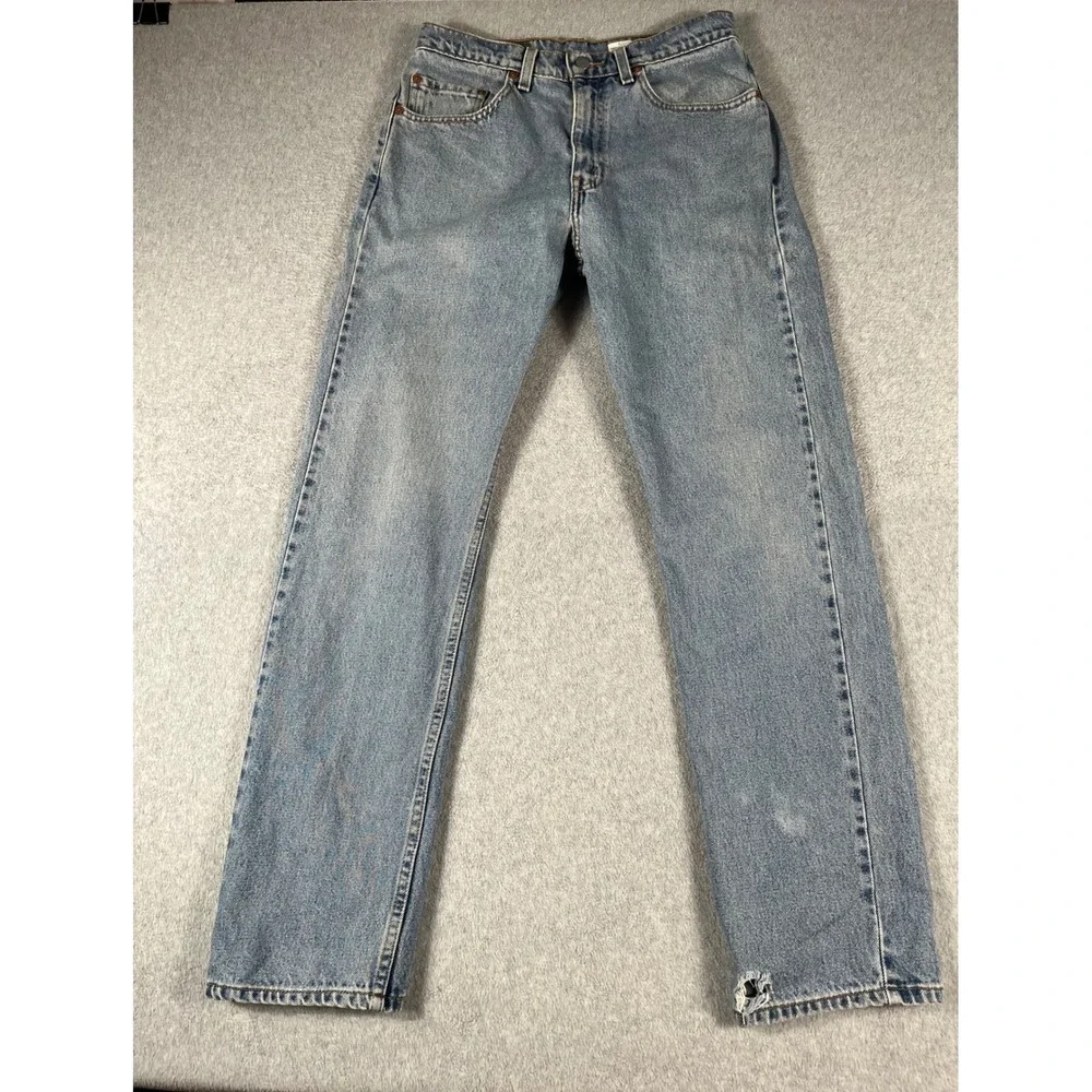 VTG Levis 505 Mens Regular Fit Straight Leg Jeans Light Wash W32 L32 (30x31)